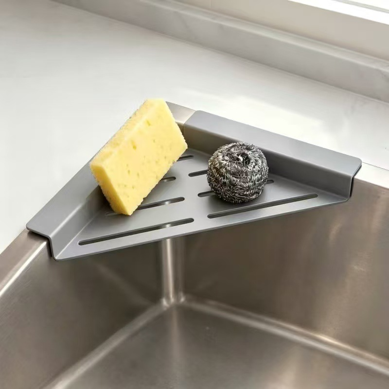 Carbon Steel Triangular Sink Corner Drain Rack