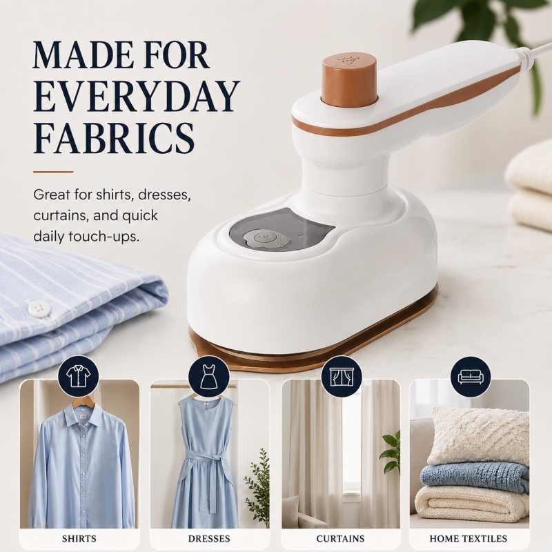 🍃🏆 Last Day Special Price £13.98 ! Mini Foldable Handheld Steamer for Travel