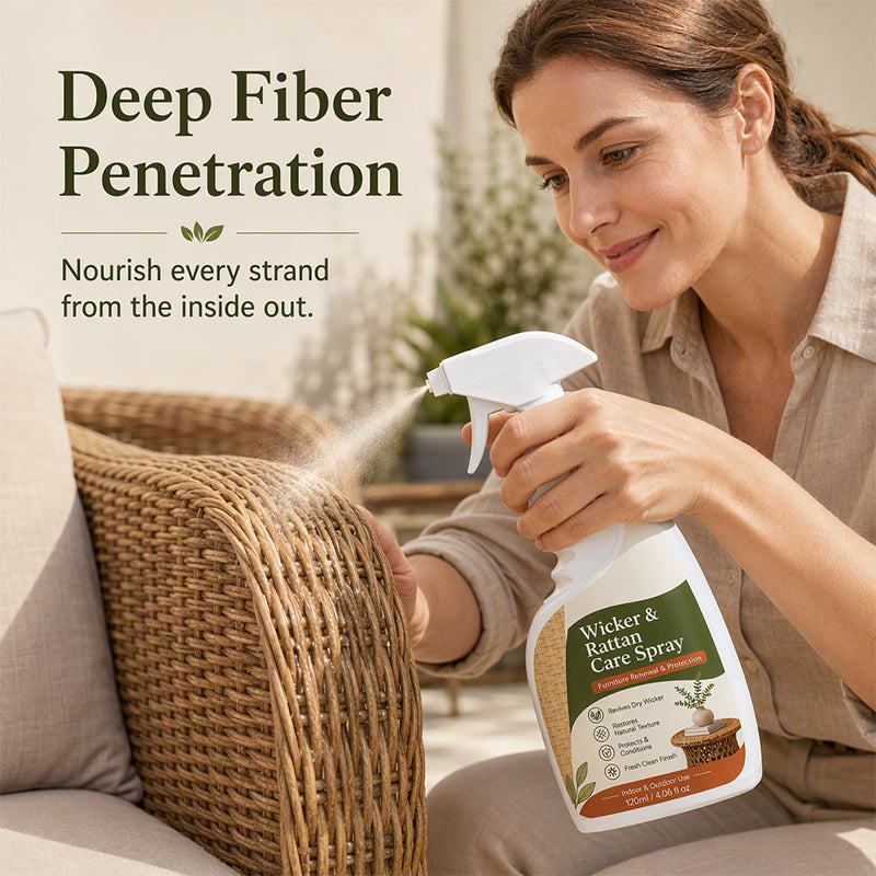 Wicker and Rattan Care Spray 120ml Restore Natural Color and Protect Woven Furniture