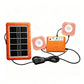☀️Portable Solar Power System – USB/Type-C Solar Generator with 2 LED Lights