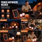 ☀️Portable Solar Power System – USB/Type-C Solar Generator with 2 LED Lights