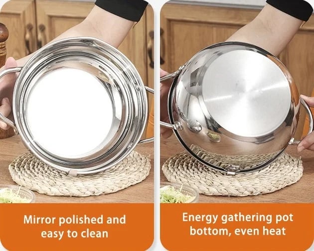 ⏳Time-Limited Special⏰Stainless Steel Tempura Fryer Pot – Thermometer, Drain Rack, Deep‑Body ✨