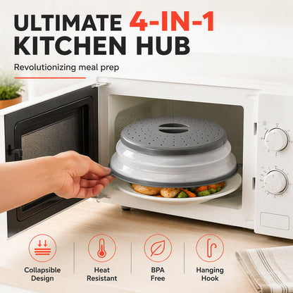 2-in-1 Collapsible Microwave Splatter Cover