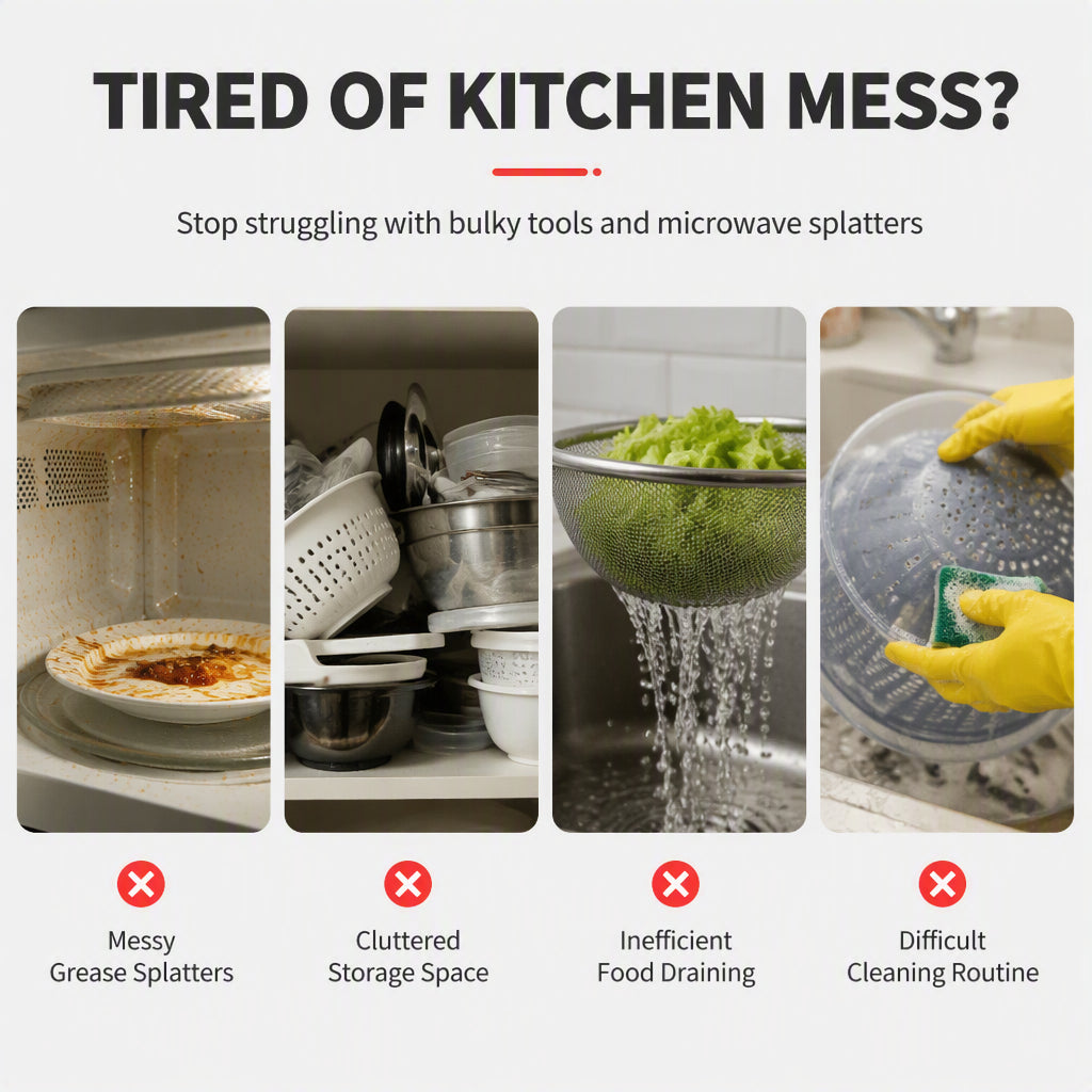2-in-1 Collapsible Microwave Splatter Cover