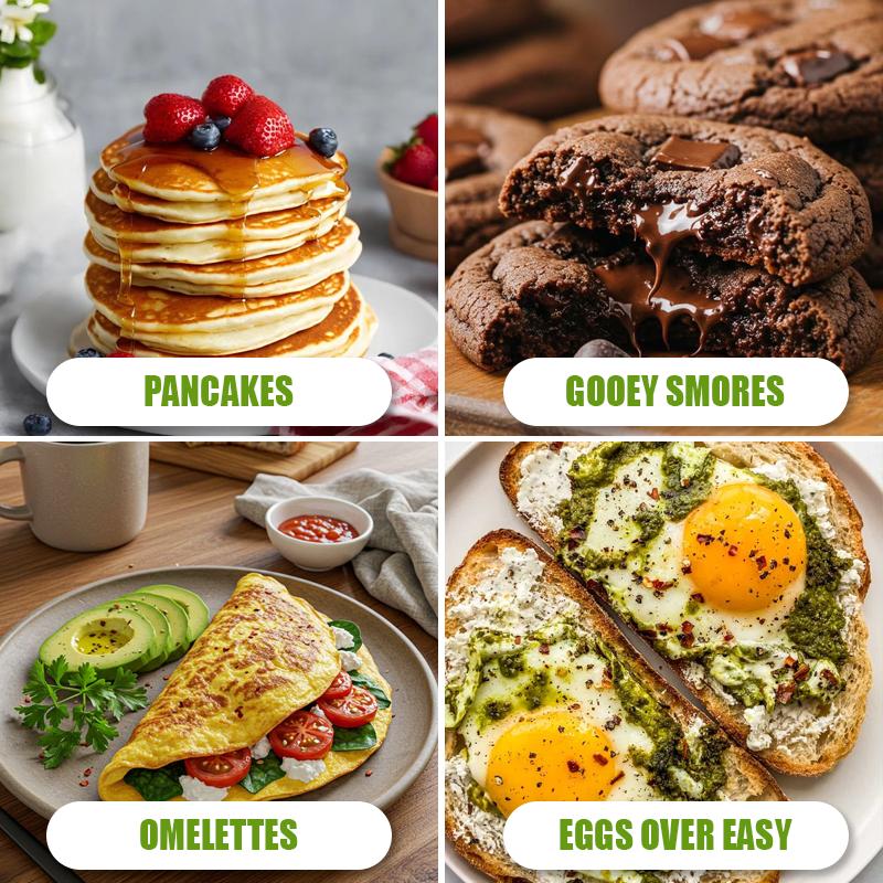 🔥 Non-Stick Dual-Use Pan – Perfect for Pancakes, Steaks & Waffle Cones! 🥞🥩🍦