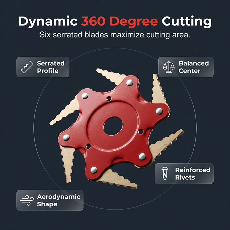 6-Blade Steel Trimmer Head