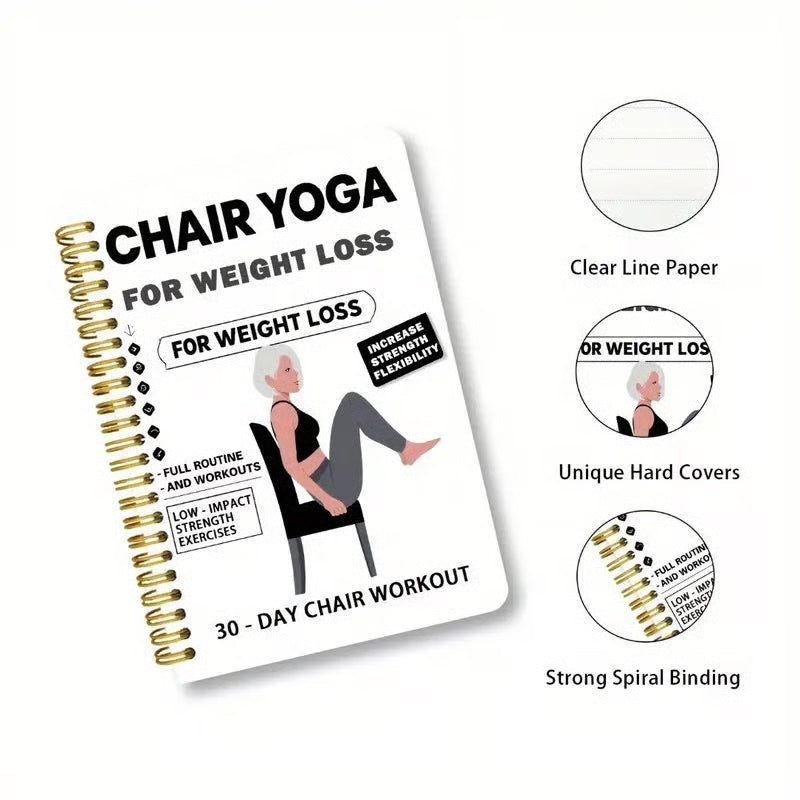Chair Yoga Spiral Notebook for Weight Loss
