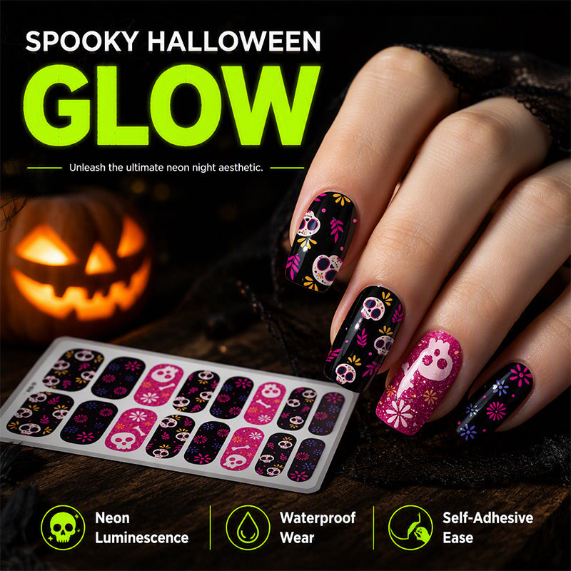 Glow Halloween Nail Wraps