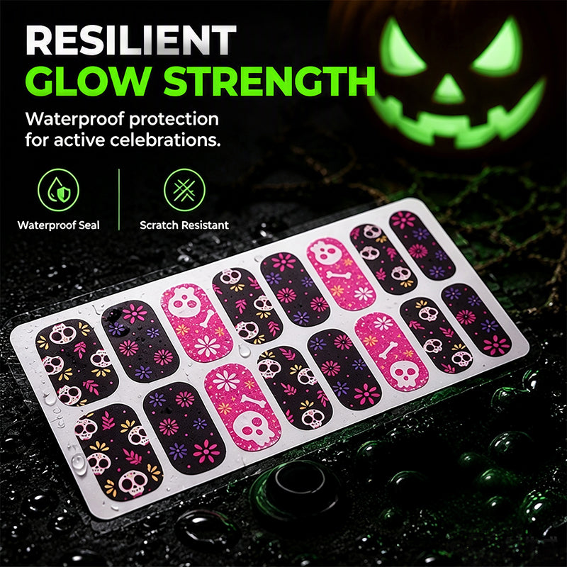 Glow Halloween Nail Wraps