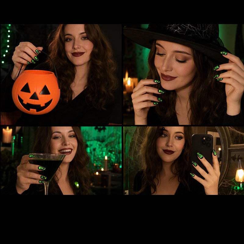 Glow Halloween Nail Wraps