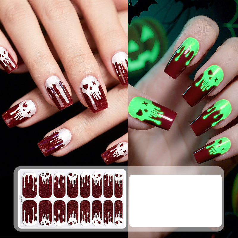 Glow Halloween Nail Wraps