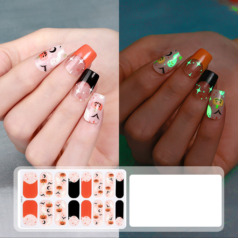 Glow Halloween Nail Wraps