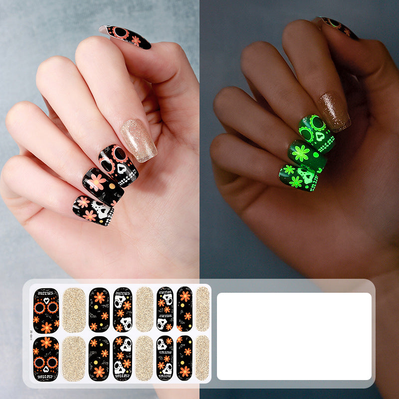 Glow Halloween Nail Wraps