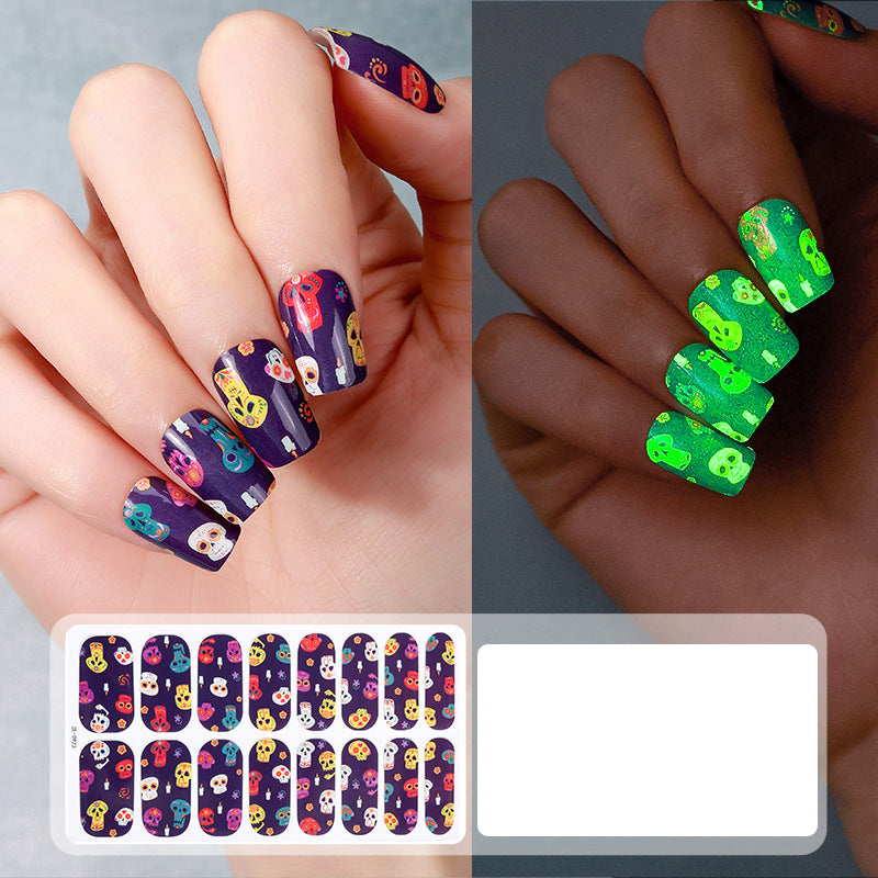 Glow Halloween Nail Wraps