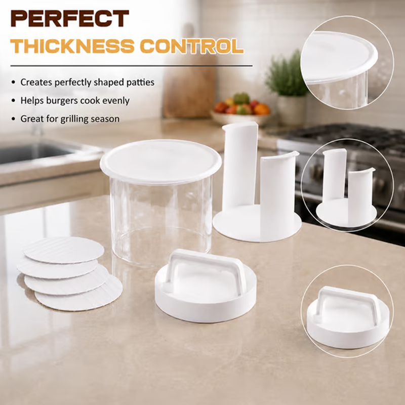 Kitchen Burger Patty Maker with Separator Discs
