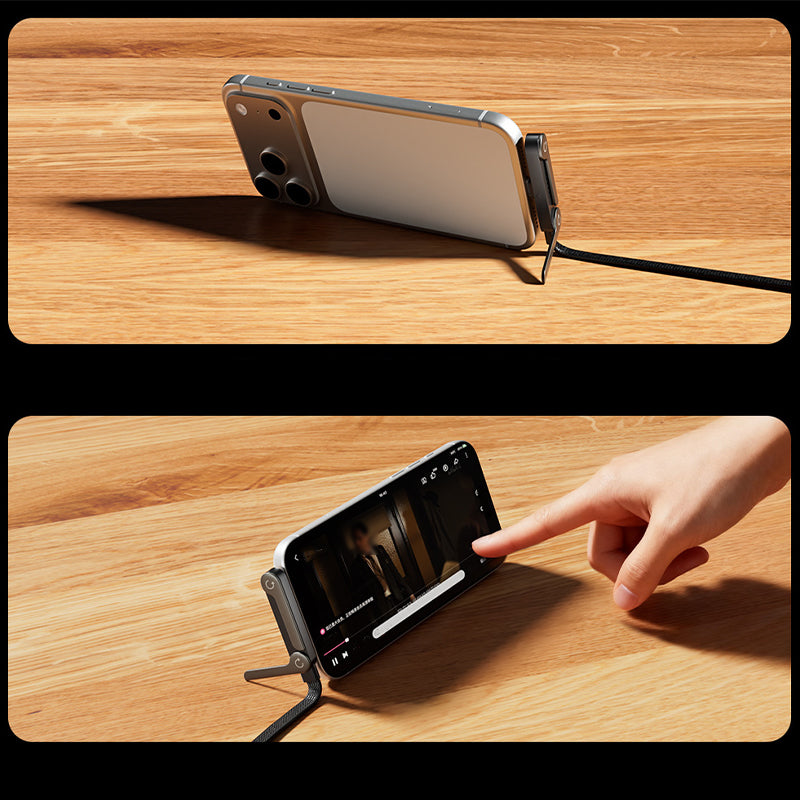 🔌 240W Fast Charging Cable with Adjustable Stand: USB-C, 1.5m, Zinc Alloy, 90° Connector, for Phones & Laptops