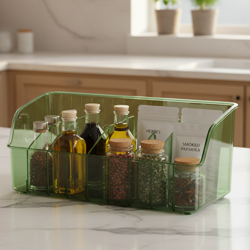 Space-Saving Kitchen Spice Organizer with Dividers