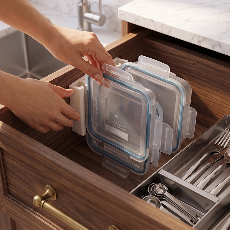 Under Cabinet Lids Organizer Rack