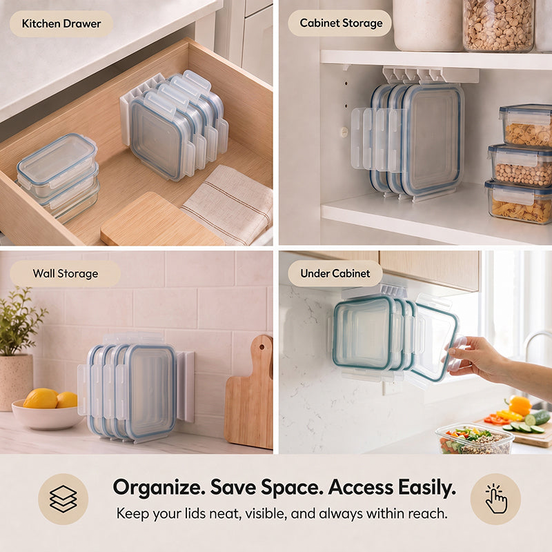 Under Cabinet Lids Organizer Rack