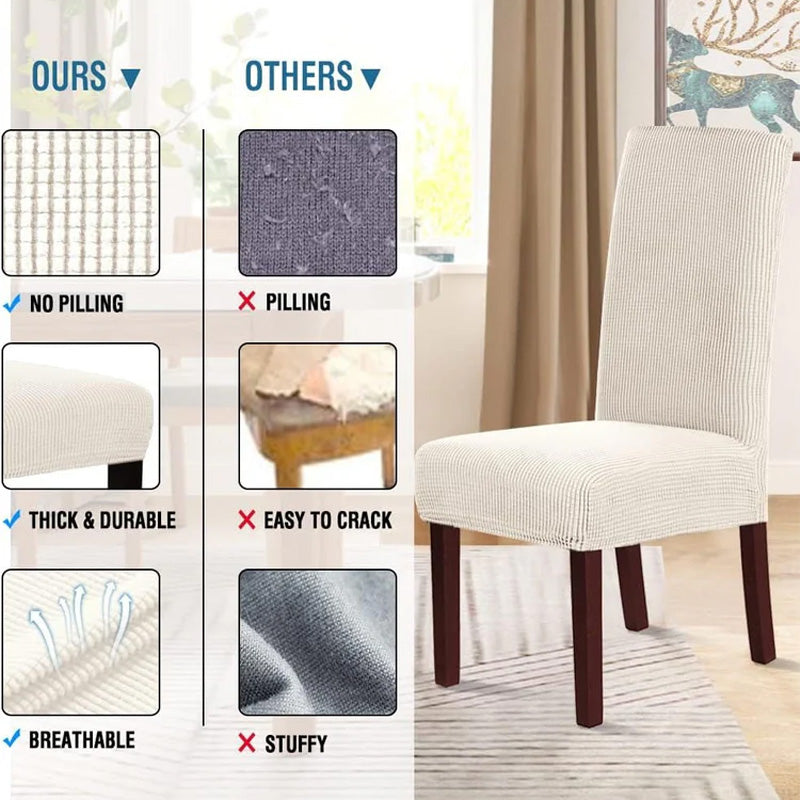 🪑 Stretch Chair Cover | Easy-Fit Checkered Style
