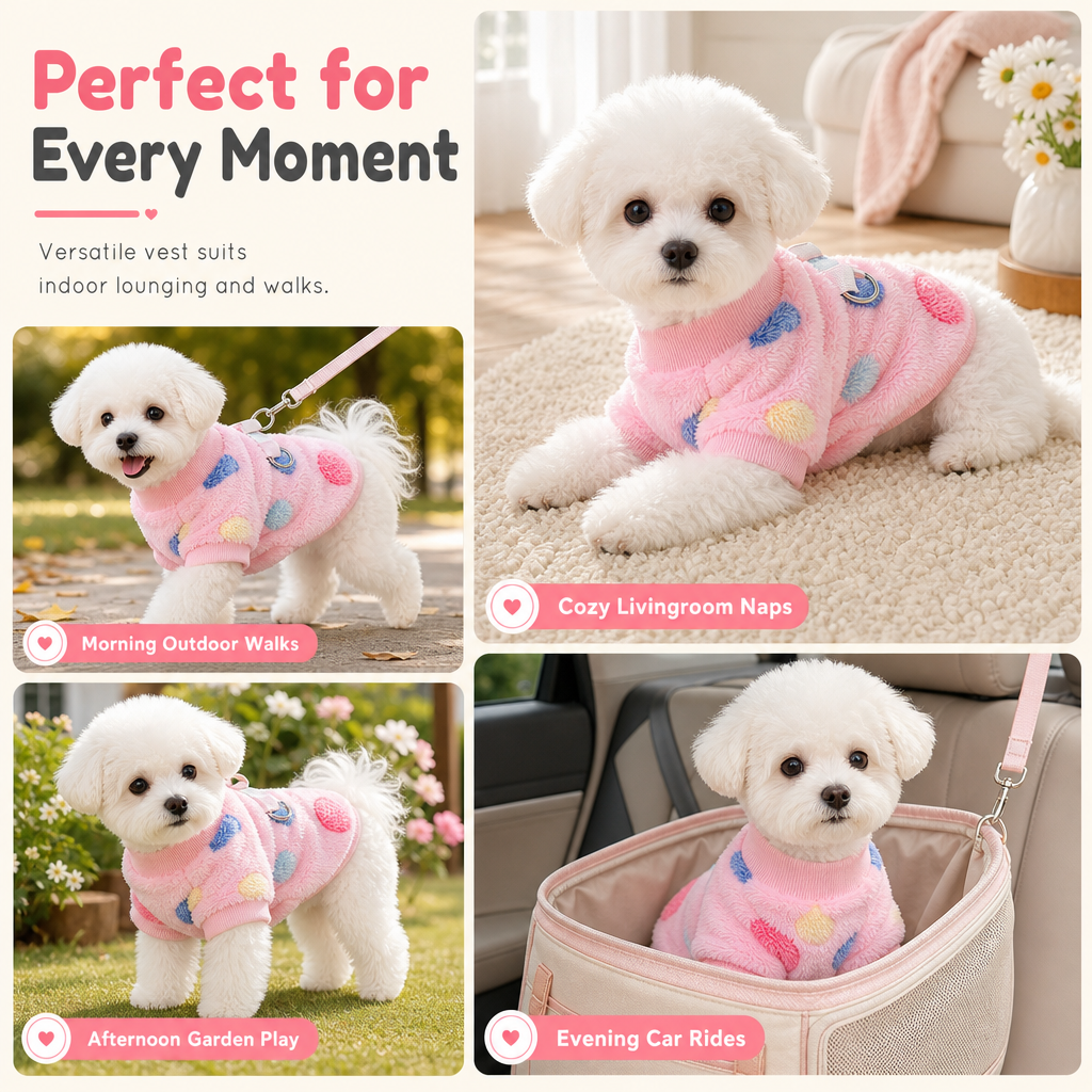 Warm Pet Sweater Vest with Leash Ring