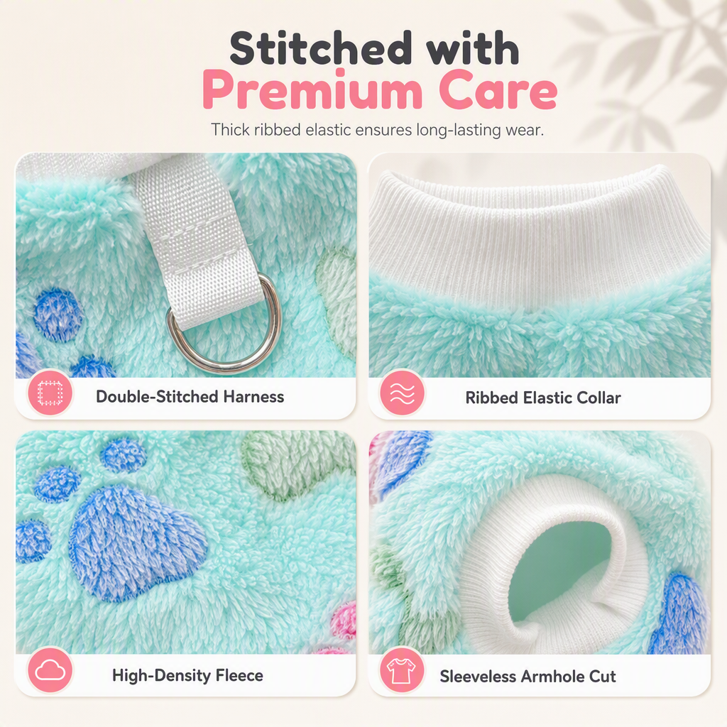 Warm Pet Sweater Vest with Leash Ring