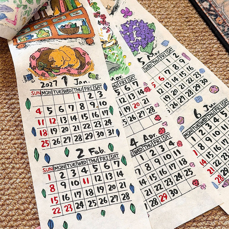 Creative 2027 Long Scroll Wall Calendar