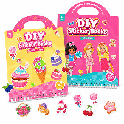 Portable Reusable DIY Sticker Books for Kids