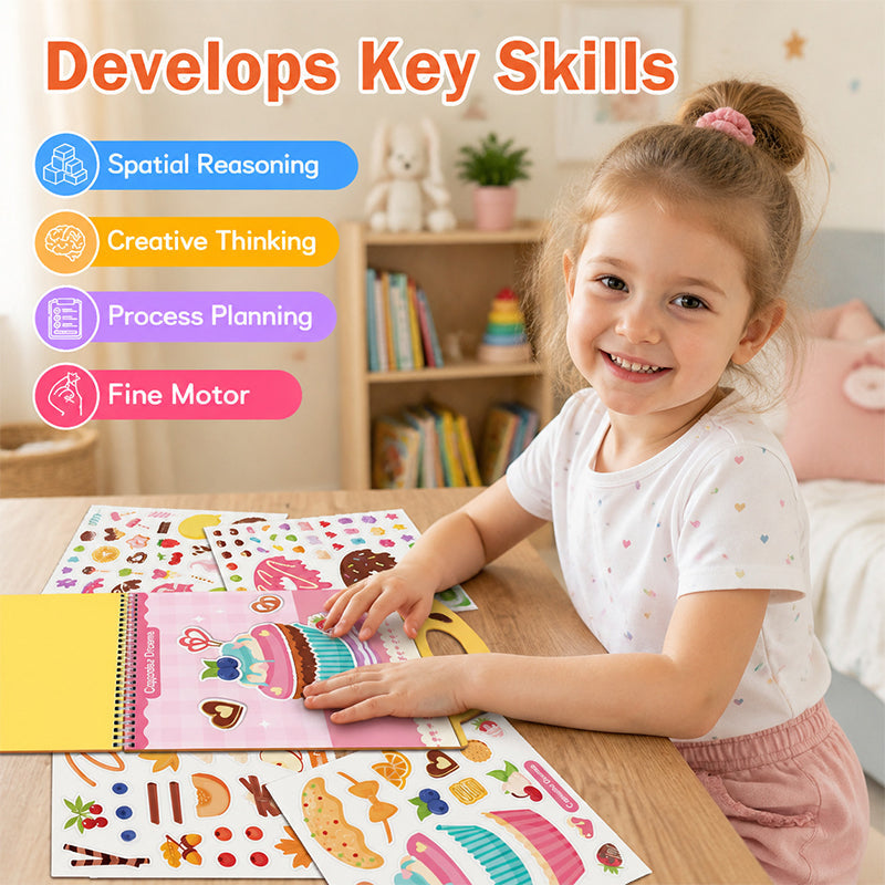 Portable Reusable DIY Sticker Books for Kids