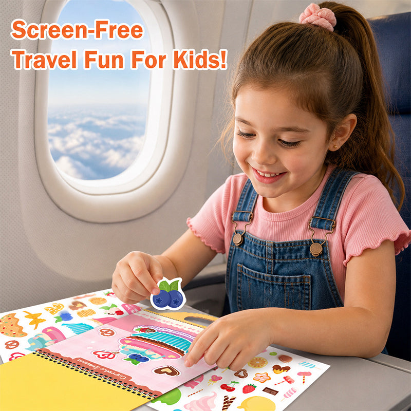 Portable Reusable DIY Sticker Books for Kids