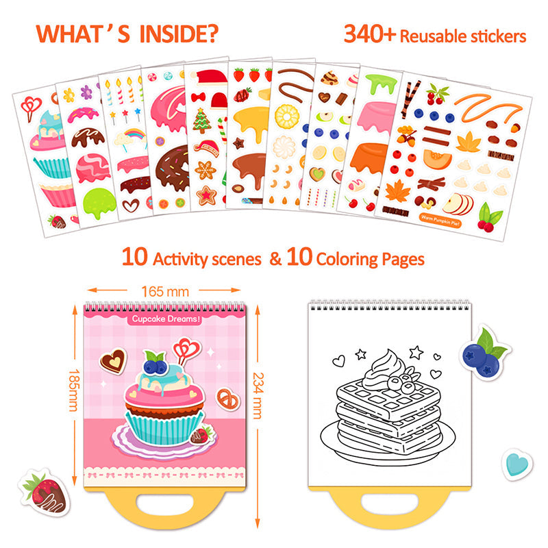 Portable Reusable DIY Sticker Books for Kids