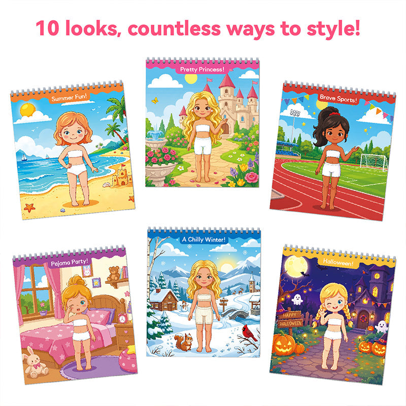 Portable Reusable DIY Sticker Books for Kids