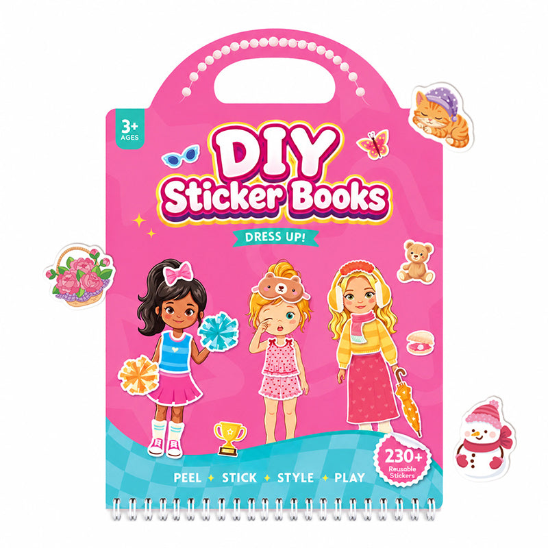 Portable Reusable DIY Sticker Books for Kids