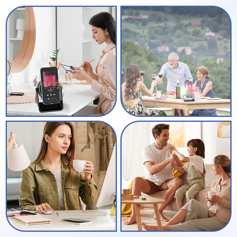 4-in-1 360° Wireless Rotating Speaker Stand