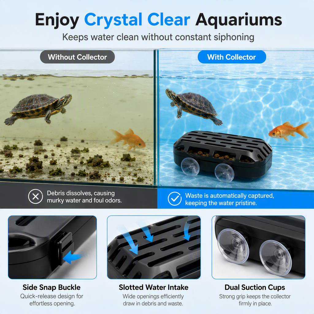 Turtle Tank Poop Collector & Aquarium Waste Cleaner