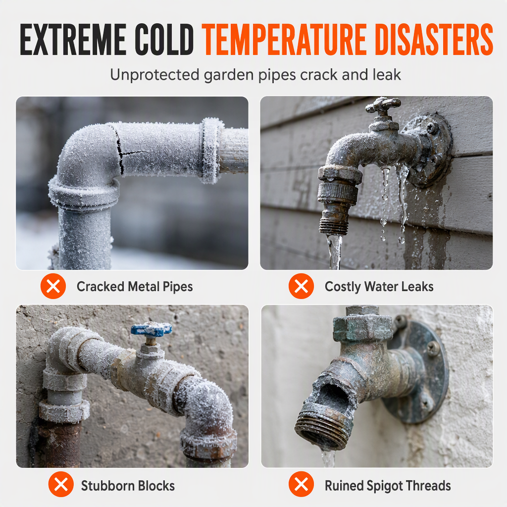 Outdoor Faucet Cover for Winter Freeze Protection