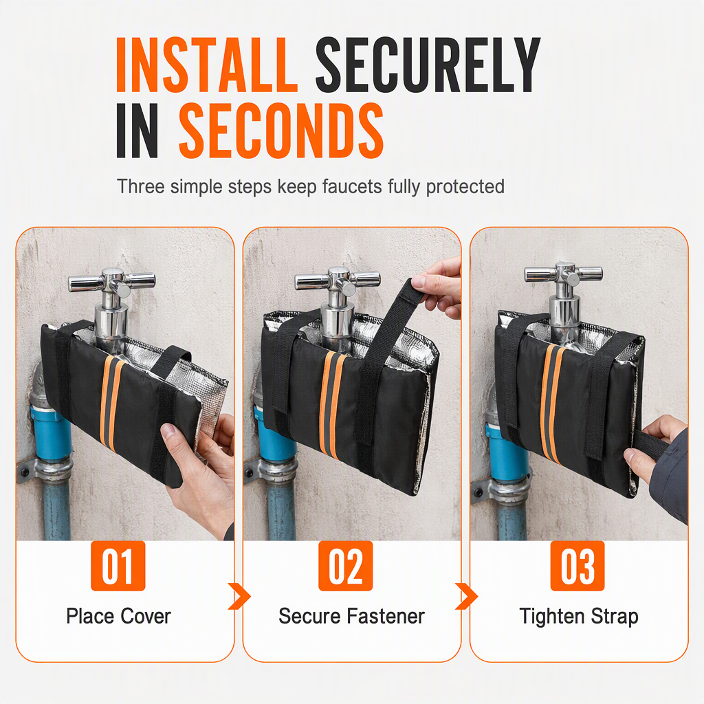 Outdoor Faucet Cover for Winter Freeze Protection