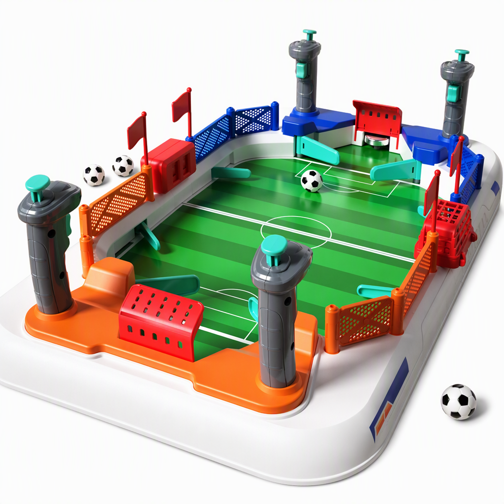 ⚽ Tabletop Football Game: 2-Player, Spring Flippers, Goal Bell, Screen-Free Fun