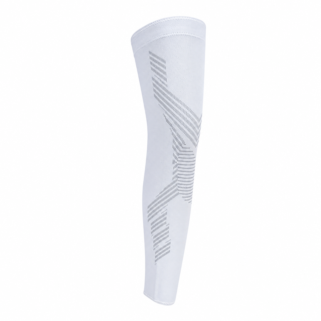 1 Pair Long Compression Knee Sleeves Non Slip Full Leg Protection Sports Knee Pads for Cycling and Fitness
