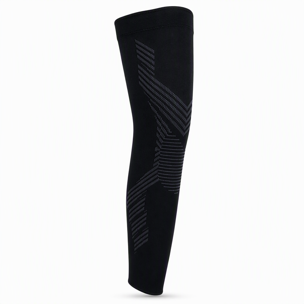 1 Pair Long Compression Knee Sleeves Non Slip Full Leg Protection Sports Knee Pads for Cycling and Fitness