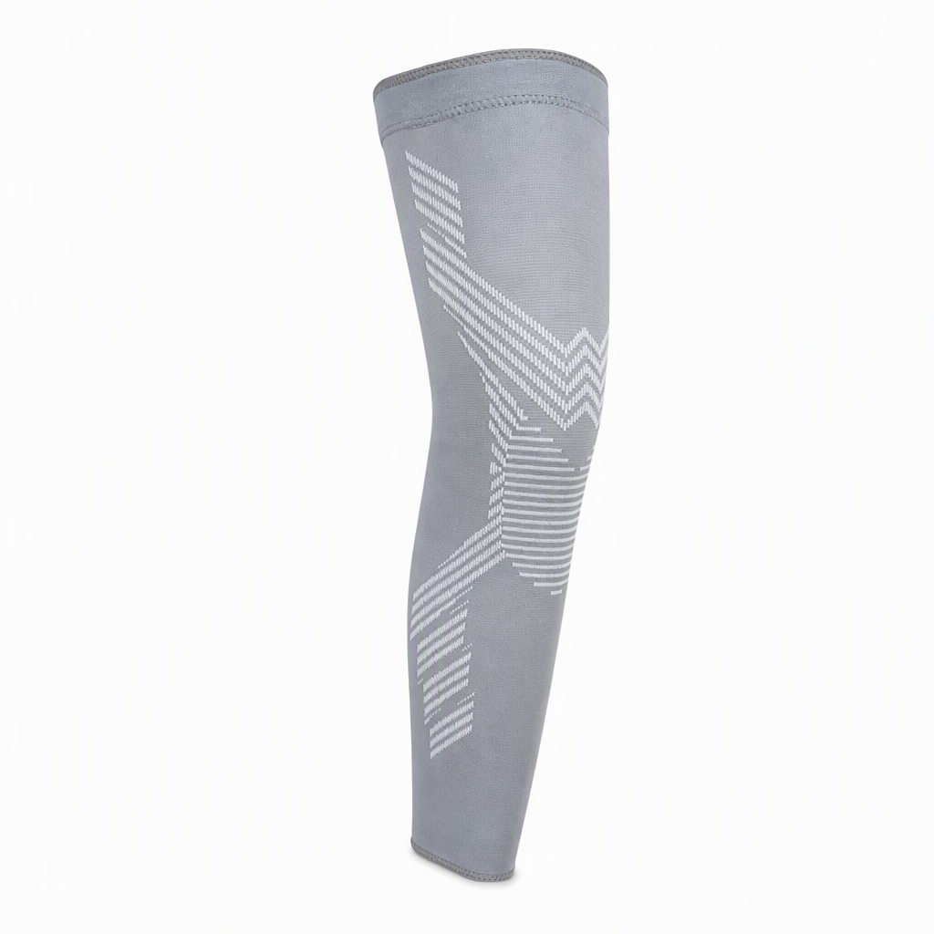 1 Pair Long Compression Knee Sleeves Non Slip Full Leg Protection Sports Knee Pads for Cycling and Fitness